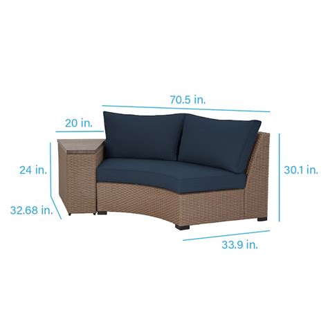 Shop allen + roth Emerald Cove 5-Piece Patio Curved Sectional ...
