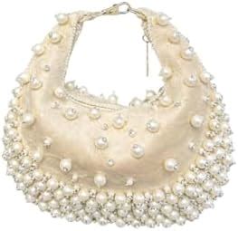 Buy Bella Bags by Shimul Pearl Hazel Moon for Women | Pearl Embellished ...