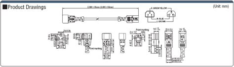 CESTM-1.8 | AC Cord, Fixed Length (VDE), With Both Ends, Plug Shape ...