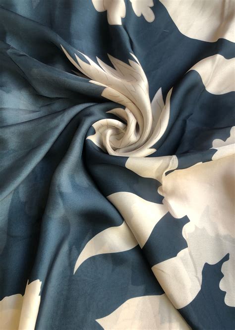 Grey Floral Print Satin Georgette – Aparnaa Sarees