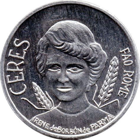 Medal - Ceres FAO Rome (Irene de Borbon de Parma) - Italy – Numista