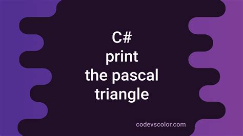 C Programming Pascal Triangle 的图像结果