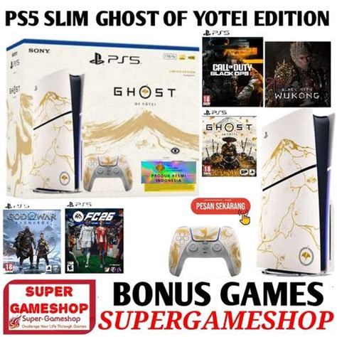 Promo PS5 Slim Console Disc Version Bundle Ghost of Yotei Gold Edition ...