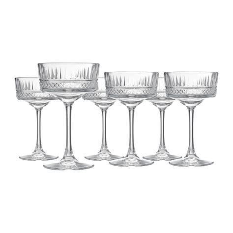 *USED MISSING GLASS*Pasabahce Vintage Coupe Glasses Set Of 6 ...