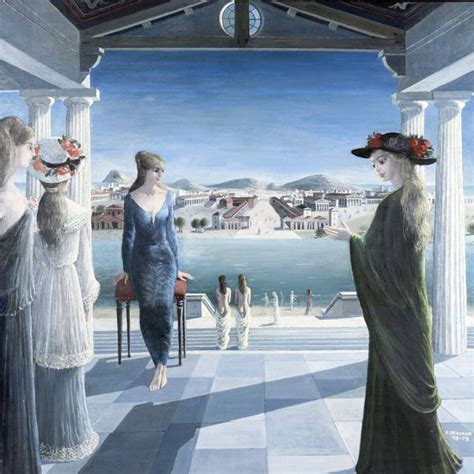 The Terrace (Het Terras) - Paul Delvaux Painting - Surrealist Painter ...