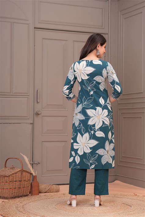 TEAL BLUE TASSEL STRAIGHT FIT SUIT SET – Auranic.co