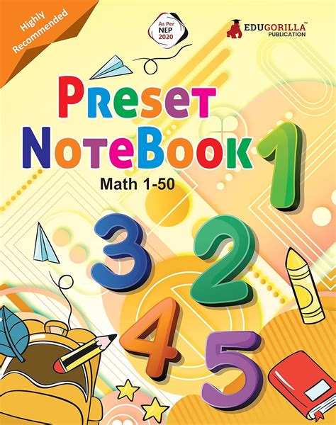 Buy Preset Notebook Maths ( 1-50 ) Number Writing Book for Kids ...