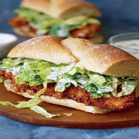 The 15 Homemade Steps to Make Yummy Crispy Chicken Caesar Sandwich ...