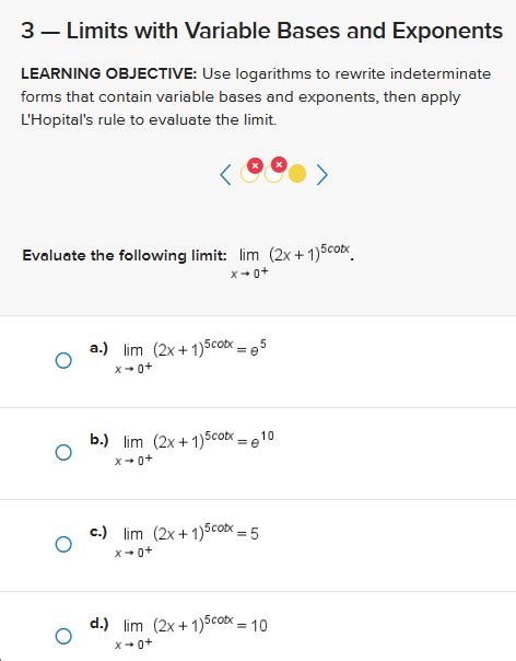 Image result for Limit of Variable Exponent