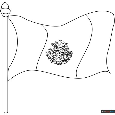 Mexican Flag in 2025 | Flag coloring pages, Coloring pages, Free ...