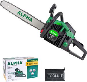 ALPHA Chainsaw With 2 Stroke 62 CC Petrol Engine With 22 inch Blade/Bar ...