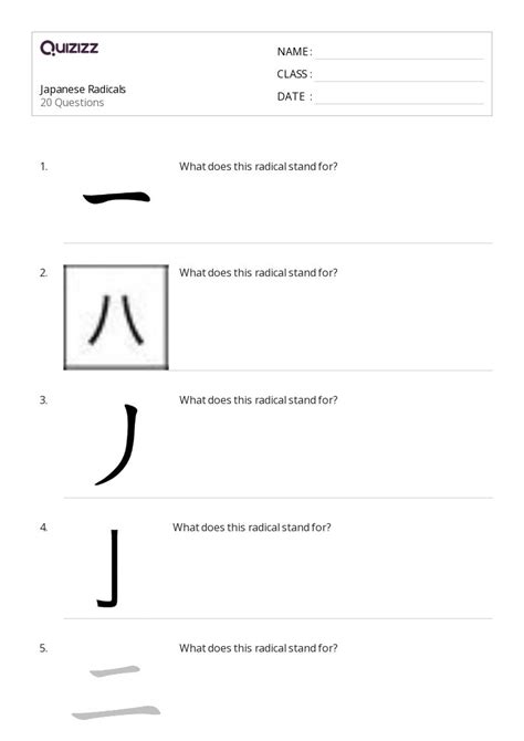 50+ Japanese worksheets for 6th Class on Quizizz | Free & Printable