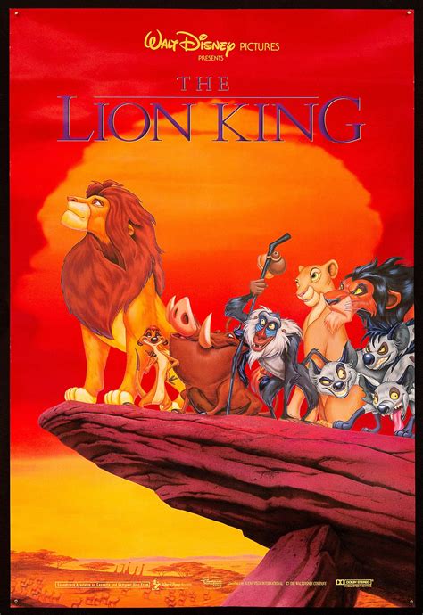 The Lion King Movie Poster 1994 1 Sheet (27x41)