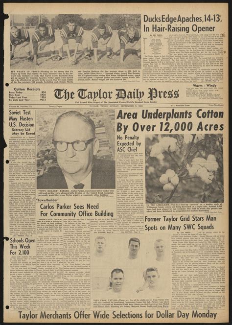 The Taylor Daily Press (Taylor, Tex.), Vol. 48, No. 221, Ed. 1 Sunday ...