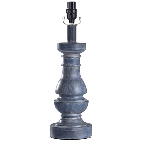 Blue Turned Leg Small Lamp Base, 15"