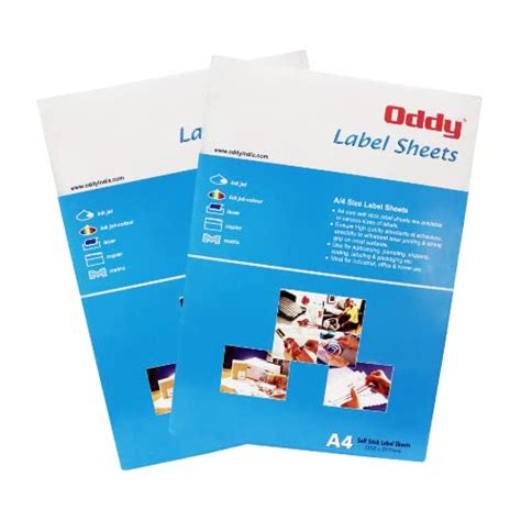 Oddy A4 Paper Label Stickers for Laser & Inkjet Printers | 65 Labels ...