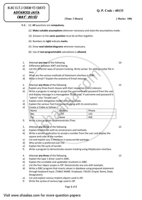 Image result for Java B.Tech Question Paper