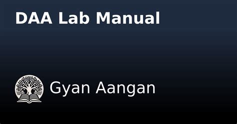 DAA Lab Manual - Gyan Aangan