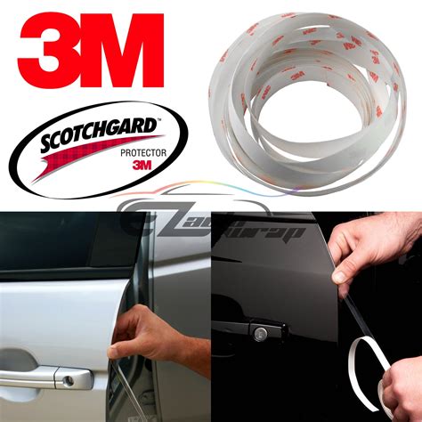 3M, 120 inch Urethane Automotive Clear Scotchgard Car Paint Protector Door Edge Guard Clear ...