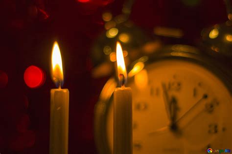 Clock and candles free image - № 15008