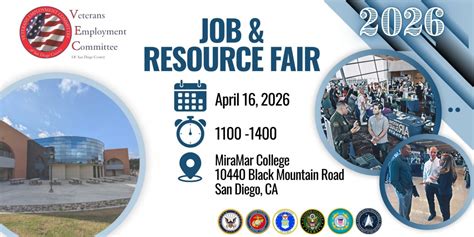 VEC Job Resource Fair - OPEN TO THE PUBLIC, Miramar College , San Diego ...