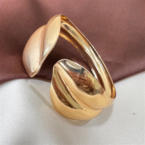 TFC Adjustable Duos Gold Plated Cuff Bracelet