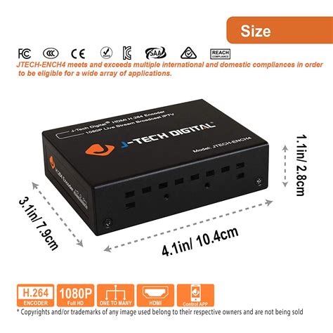 Buy J-Tech Digital HDMI 1080P 60Hz H.264 IPTV Encoder Supports RTSP ...