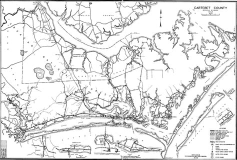 1949 Road Map of Carteret County, North Carolina