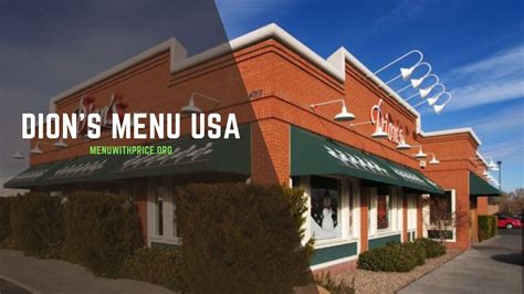 Dion's Menu With Prices 2026 USA (UPDATED) - Menu with Prices