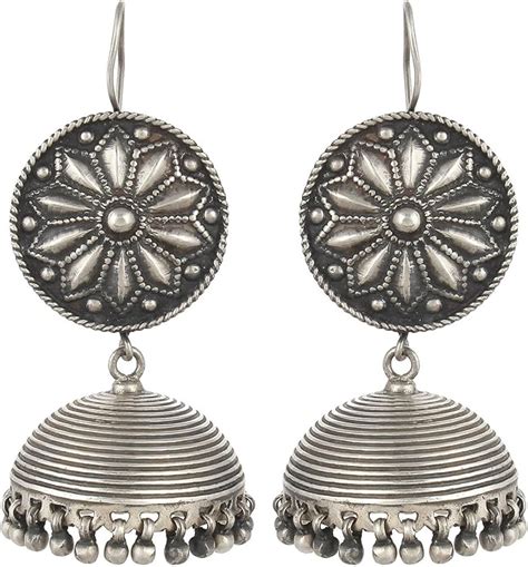 Buy Haat4Art Sterling Silver Jhumka Earrings For Women at Amazon.in