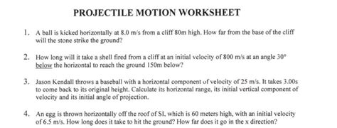 Image result for Vertical Projectile Motion Worksheet