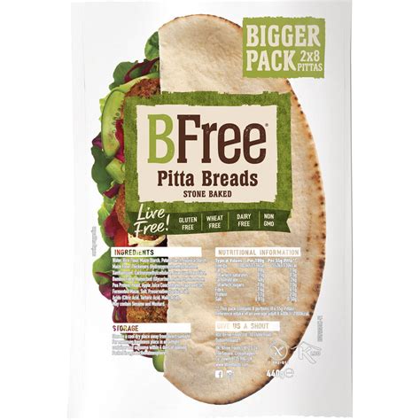 BFree Stone Baked Pitta Bread, 2 x 8 Pack |Costco UK | Co...