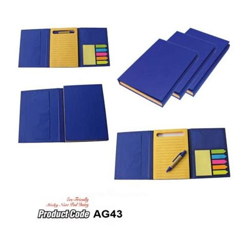 Three Fold Diary With Sticky Note & Mini Pen AG 43 | Corporate Gift