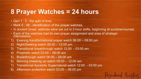 The 8 Prayer watches | PPTX