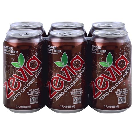 Zevia Ginger Root Beer Zero Calorie Soda 6 ct; 12 fl oz | Shipt
