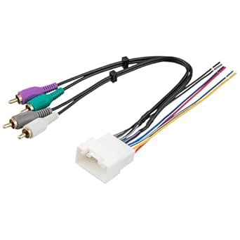 RED WOLF Aftermarket Radio Install Wiring Harness with RCA Plug Retain ...