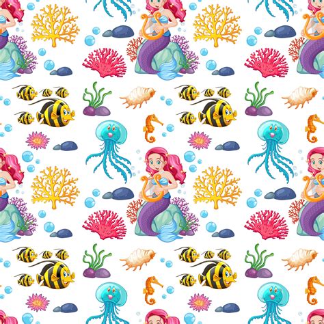 Image result for Vector Mermaid Pattern