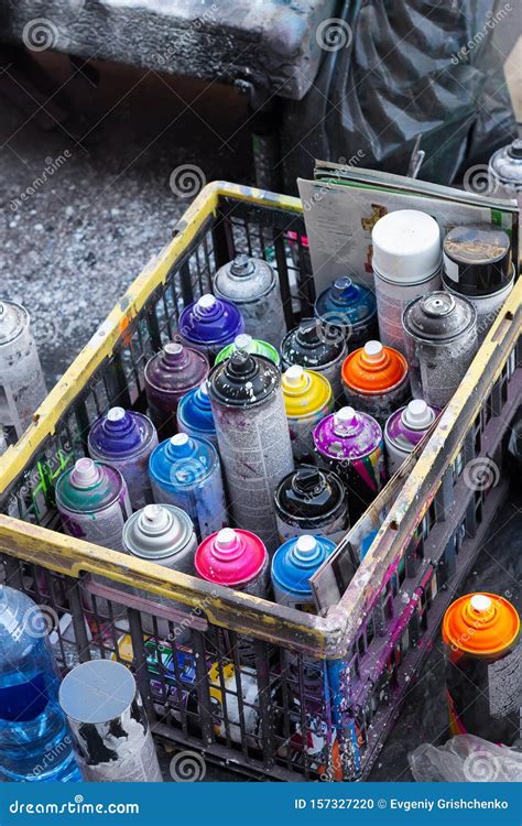 Graffiti Spray Cans Urban Paint Design Stock Photo - Image of color ...