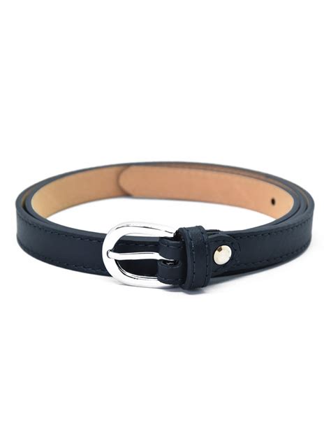 Leather Belt Thin Navy from Vivien of Holloway