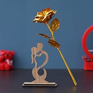 Buy eCraftIndia Valentine Gift for Girlfriend Boyfriend | Heart Kissing ...