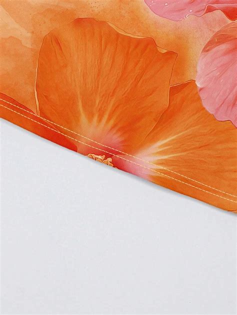 INAWLY Y2K Color Hibiscus Flowers Graphic Tube Top for Sale Australia ...