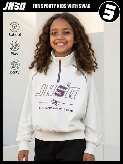 JNSQ Back To School Casual Sports Long Sleeve T-Shirt, Children's Stand ...