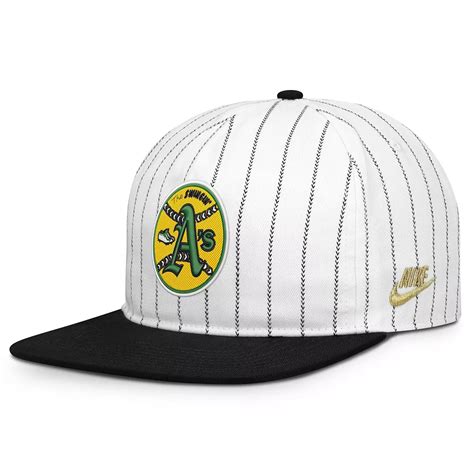 Men's Nike White/Black Oakland Athletics Cooperstown Collection Pro ...