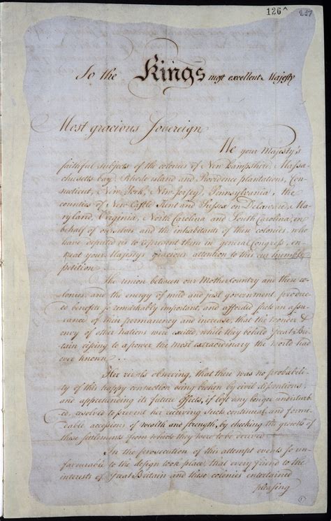 The Olive Branch Petition | National Archives Museum