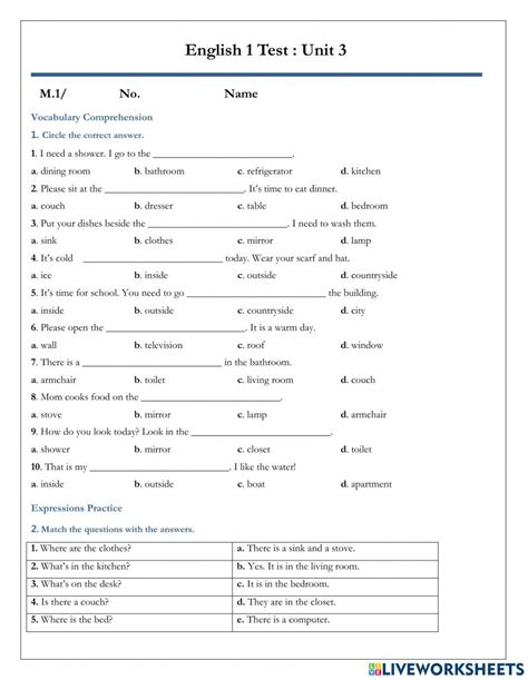 Image result for English Unit 3 Test