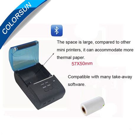 Colorsun Thermal Label Printer bluetooth receipt P... – Grandado