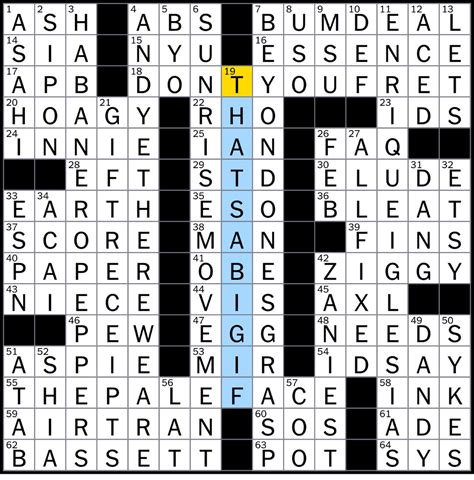 Rex Parker Does The Ny Times Crossword Puzzle - New York Crossword Puzzle