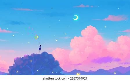 Anime Flying with Balloons 的图像结果