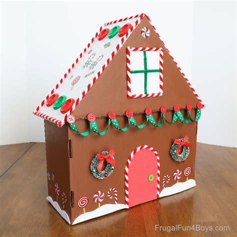 Diy Gingerbread House Gift Boxes Cardboard Gingerbread House | My XXX ...