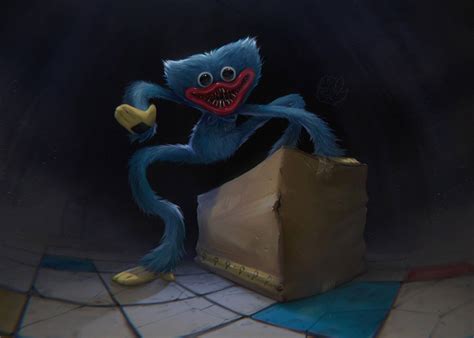 Download Exciting Unboxing: Huggy Wuggy Emerges Wallpaper | Wallpapers.com